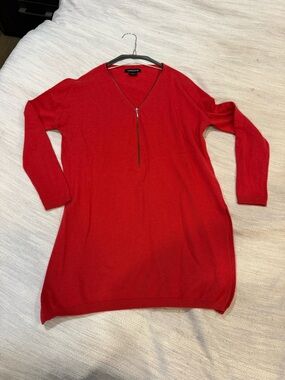 Trouvé Red V-Neck Zip Pullover